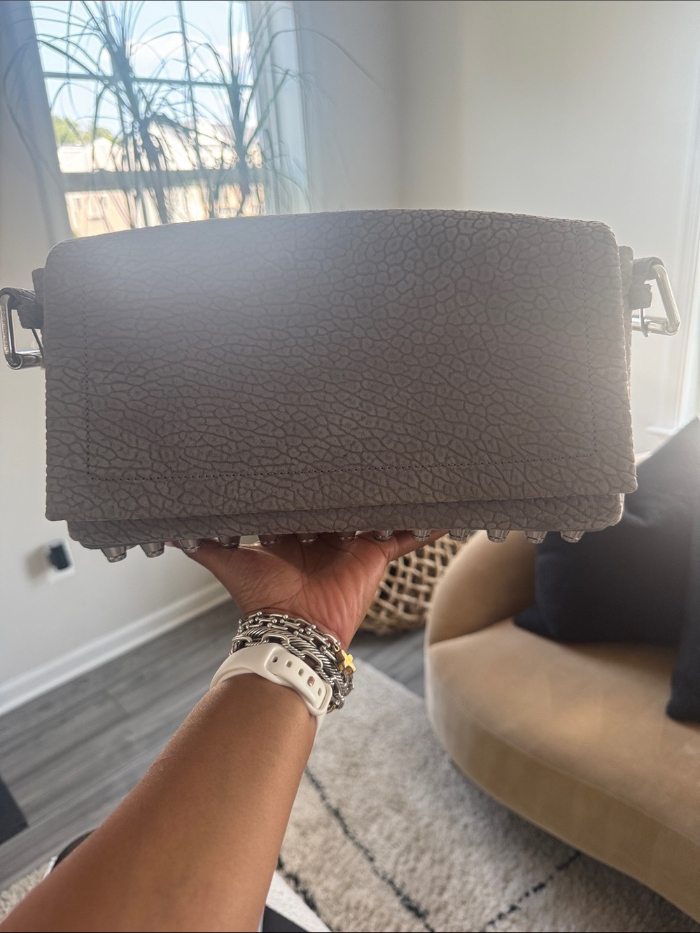Alexander Wang Ricco Medium Flap Taupe - Picture 2 of 6